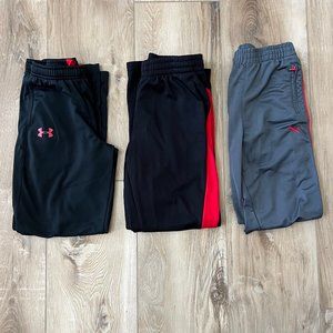 3 pairs boys athletic pants Under Armour, Tek Gear & Puma